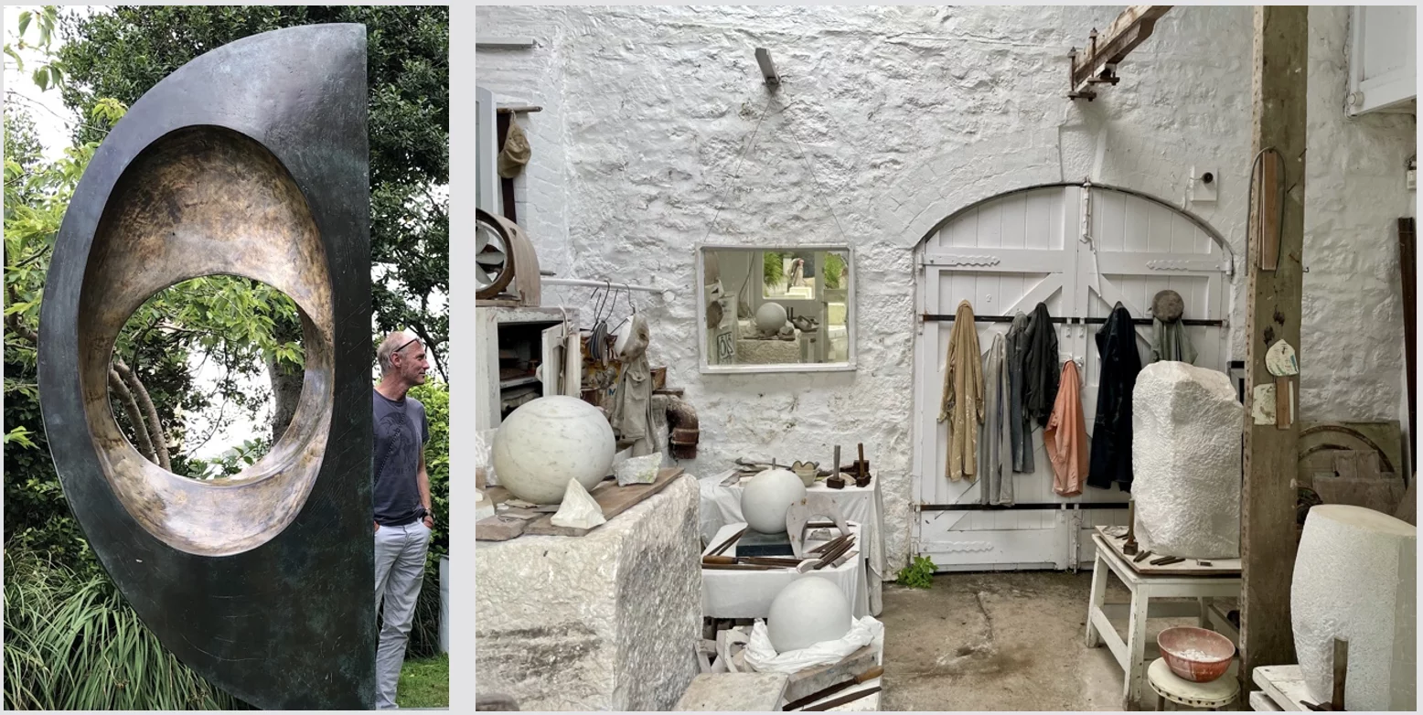 バーバラ・ヘップワース美術館と彫刻庭園（Barbara Hepworth Museum and Sculpture Garden）を訪れるトム・フォルクナー