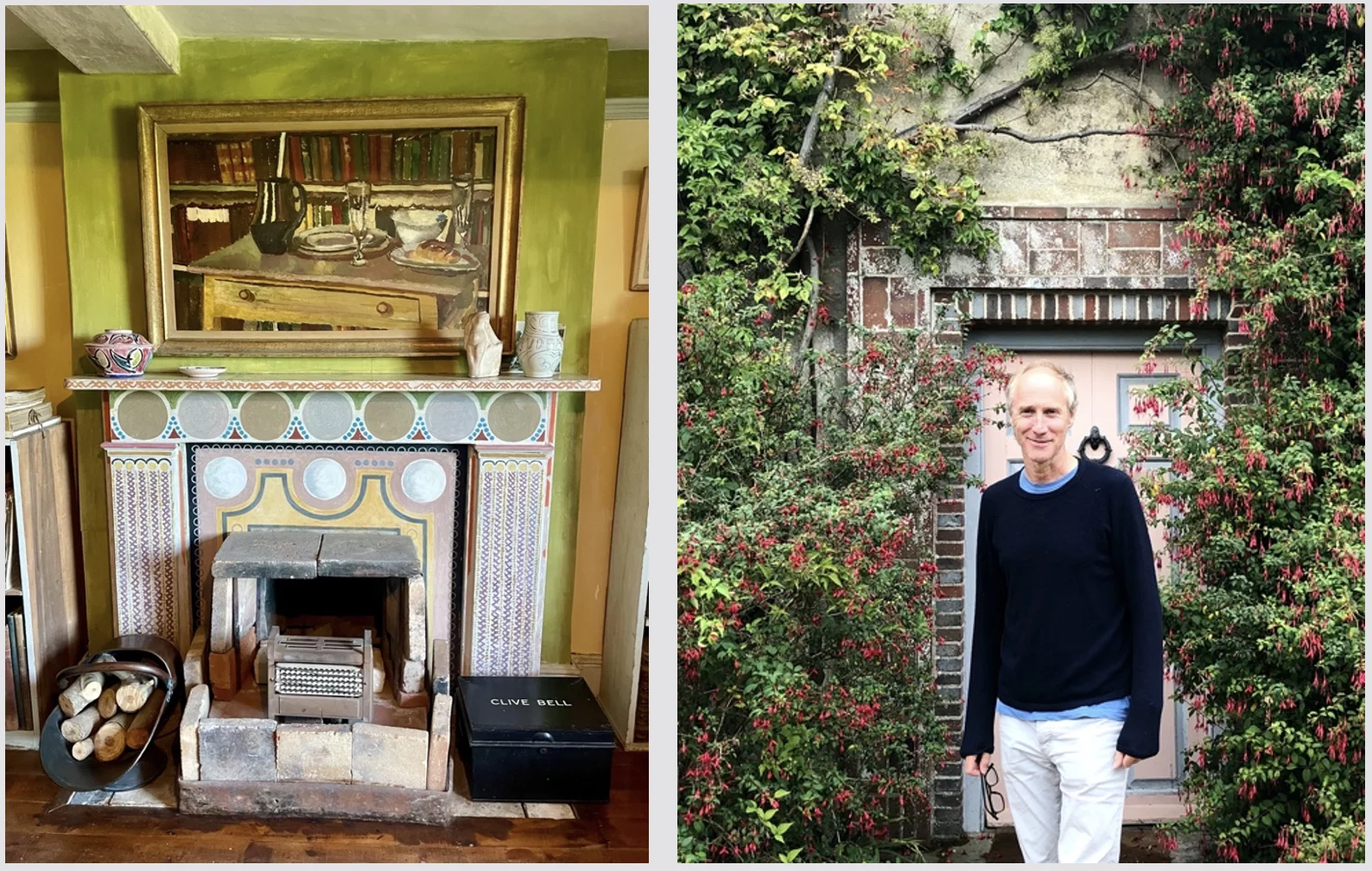 チャールストン・ファームハウス（Charleston Farmhouse）を訪れるトム・フォルクナー